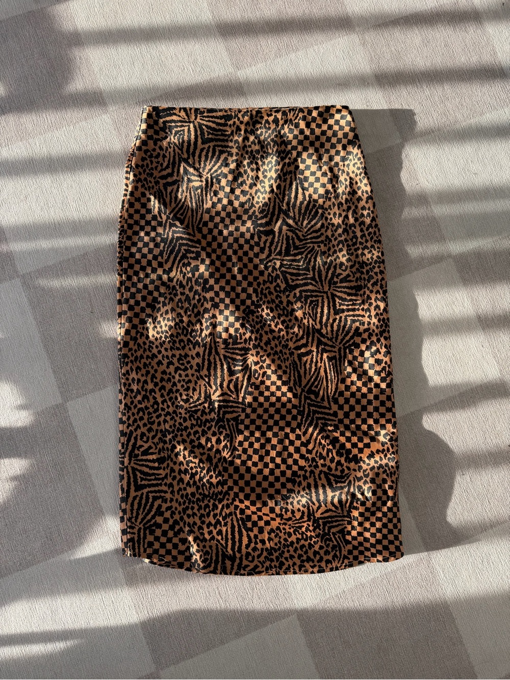 Printed Midi Skirt